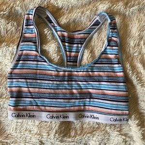Calvin Klein Striped bralette Size Small, New without tags